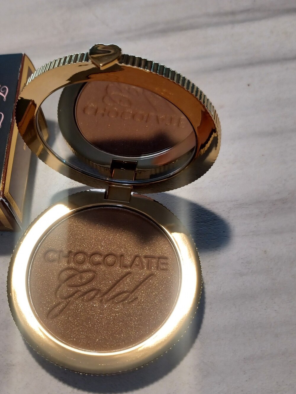 Too Faced Chocolate Gold Shimmer Bronzer - Brown & Gold - Picture 2 of 6